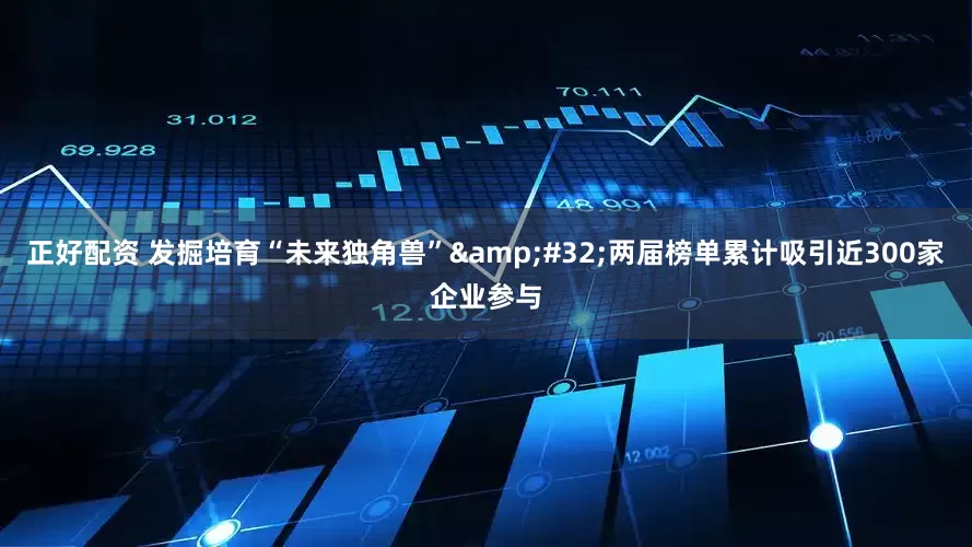 正好配资 发掘培育“未来独角兽”&#32;两届榜单累计吸引近300家企业参与